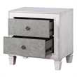 Bowery Hill Farmhouse Nightstand in Rustic Gray and Weathered White