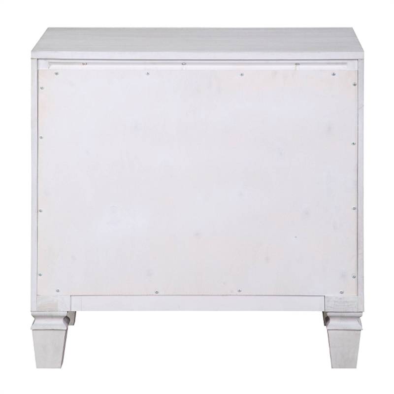 Bowery Hill Farmhouse Nightstand in Rustic Gray and Weathered White