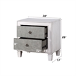 Bowery Hill Farmhouse Nightstand in Rustic Gray and Weathered White
