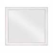 Bowery Hill Beveled Wall Mirror in Rustic Gray and Weathered White