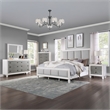 Bowery Hill Beveled Wall Mirror in Rustic Gray and Weathered White