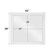 Bowery Hill Beveled Wall Mirror in Rustic Gray and Weathered White