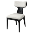 Bowery Hill Open-Back Side Chair Set of Two in White Chenille