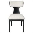 Bowery Hill Open-Back Side Chair Set of Two in White Chenille