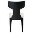 Bowery Hill Open-Back Side Chair Set of Two in White Chenille
