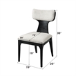 Bowery Hill Open-Back Side Chair Set of Two in White Chenille