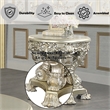 Bowery Hill End Table with Sculptural Carved Base in Antique Gold