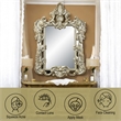 Bowery Hill Wall Mirror with Sculptural Scrollwork in Antique Gold