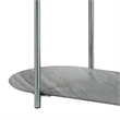 Bowery Hill Sofa Table with Drawer in Gray High Gloss and Chrome