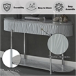 Bowery Hill Sofa Table with Drawer in Gray High Gloss and Chrome