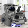 Bowery Hill Power Motion Recliner with Bluetooth Speakers in Dark Gray