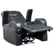 Bowery Hill Power Motion Recliner with Bluetooth Speakers in Dark Gray