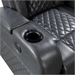 Bowery Hill Power Motion Recliner with Bluetooth Speakers in Dark Gray