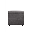 Bowery Hill Modular Upholstered Armless Chair in Dark Gray Fabric