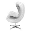Bowery Hill Leather Upholstered Swivel Accent Chair with Aluminum Base