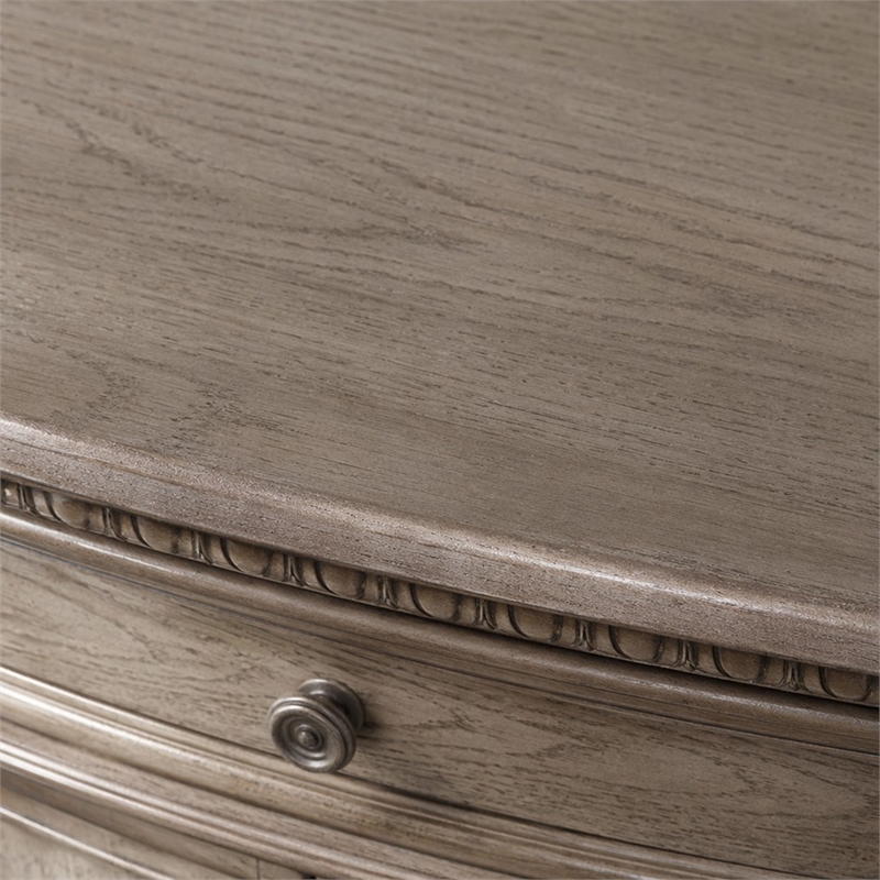 Bowery Hill 2-Drawer Server with 4 Doors and Raised Motifs in Champagne