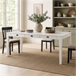 Bowery Hill Rectangular Wooden Dining Table with 6 Drawers in Antique White