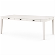 Bowery Hill Rectangular Wooden Dining Table with 6 Drawers in Antique White