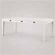 Bowery Hill Rectangular Wooden Dining Table with 6 Drawers in Antique White