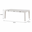 Bowery Hill Rectangular Wooden Dining Table with 6 Drawers in Antique White