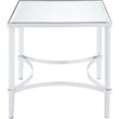 Bowery Hill Square Metal & Glass End Table in Chrome Finish with Mirrored Top