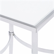 Bowery Hill Square Metal & Glass End Table in Chrome Finish with Mirrored Top