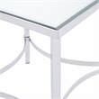 Bowery Hill Square Metal & Glass End Table in Chrome Finish with Mirrored Top