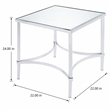 Bowery Hill Square Metal & Glass End Table in Chrome Finish with Mirrored Top