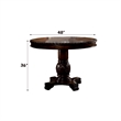 Bowery Hill Round Single Pedestal Counter Height Table in Espresso