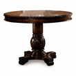 Bowery Hill Round Single Pedestal Counter Height Table in Espresso