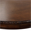 Bowery Hill Round Single Pedestal Counter Height Table in Espresso