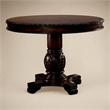 Bowery Hill Round Single Pedestal Counter Height Table in Espresso