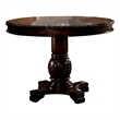 Bowery Hill Round Single Pedestal Counter Height Table in Espresso