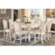 Bowery Hill Wooden Counter Height Table in Antique Pearl Finish