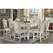 Bowery Hill Wooden Counter Height Table in Antique Pearl Finish