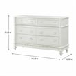 Bowery Hill Transitional 6-Drawer Wood Dresser in Ivory Finish