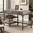 Bowery Hill 3-Drawer Wooden Writing Desk in Weathered Oak Finish