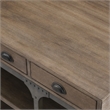 Bowery Hill 3-Drawer Wooden Writing Desk in Weathered Oak Finish
