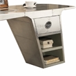 Bowery Hill Industrial 1-Drawer Writing Desk in Aluminum Finish