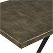 Bowery Hill Aluminum 2-Drawer Executive Desk with USB Port in Bronze