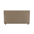 Bowery Hill Zoey Modular Armless Chair Upholstered in Latte Suede