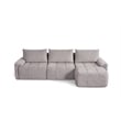 Bowery Hill Modular L-Shaped Sectional Sofa in Gray Linen Fabric