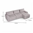 Bowery Hill Modular L-Shaped Sectional Sofa in Gray Linen Fabric