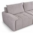 Bowery Hill Modular L-Shaped Sectional Sofa in Gray Linen Fabric