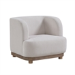 Bowery Hill Duncan Chair in Beige Chenille