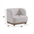 Bowery Hill Duncan Chair in Beige Chenille