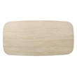 Bowery Hill Lark Dining Table with Travertine Top and Black Base