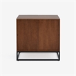 Bowery Hill Lora Solid Wood Cabinet in Walnut with Metal Base