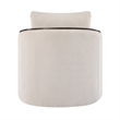 Bowery Hill Lenora Beige Chenille Accent Chair with Swivel Base