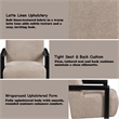 Bowery Hill Jetta Accent Chair in Latte Linen with Black Frame